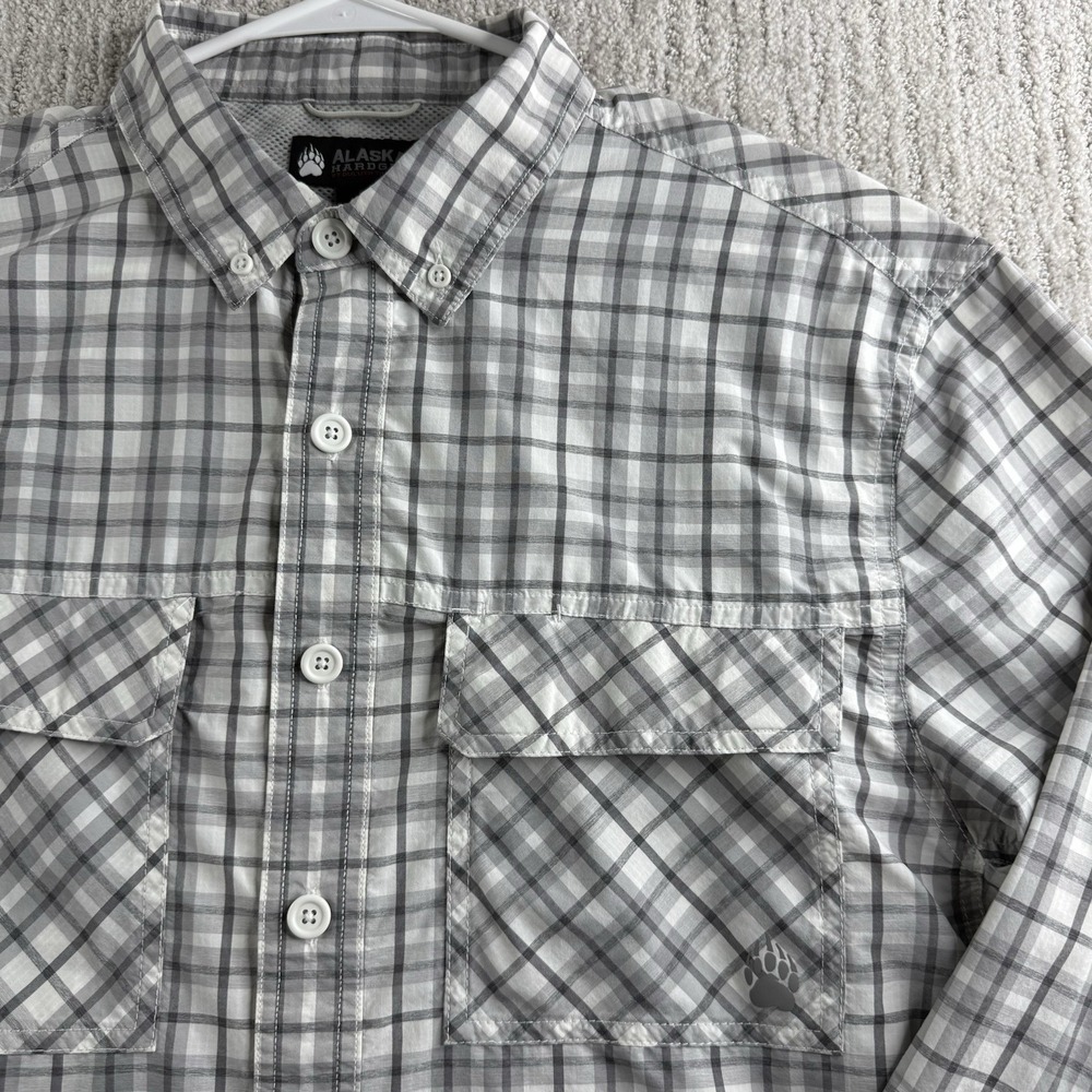 Alaskan Hardgear Button Down Plaid Shirt Mens Size Large Tall Standard Fit